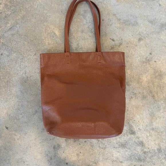 Quince Brown Leather Tote Bag - Picture 1 of 7